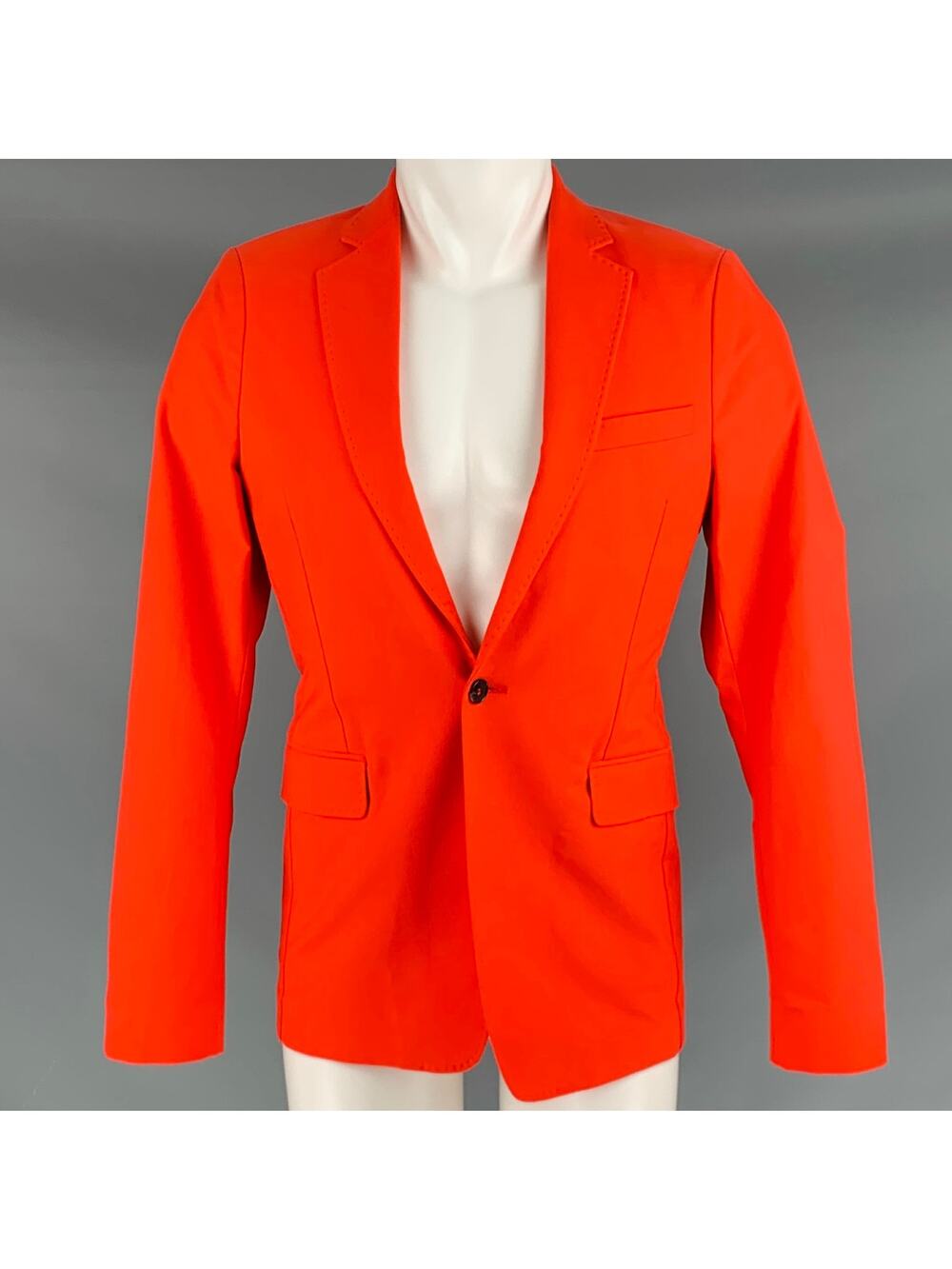 ACNE STUDIOS Size 38 Orange Cotton Blend Sport Coat